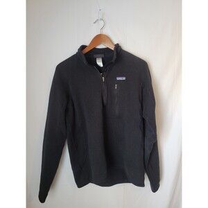 Patagonia Men's M Charcoal Gray Better Sweater Quarter Zip Pullover Fleece
